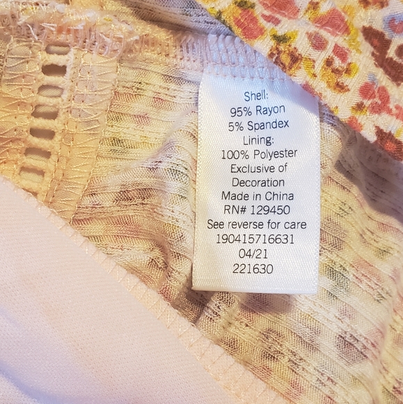 LC Lauren Conrad sundress Soft summer pattern. Underlining slip,  NWT bohemian - Picture 6 of 10